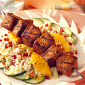 Grilled Pork, Couscous and Dried Cherry Salad with Citrus Vinaigrette